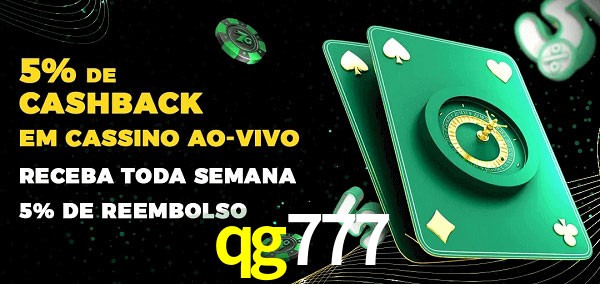 Promoções do cassino ao Vivo qg777